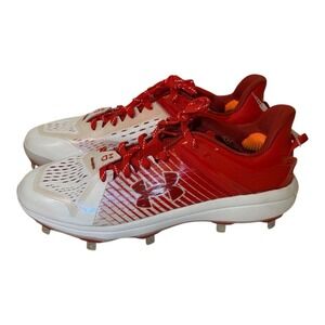 Under Armour Yard Low Metal Baseball‎ Cleats 3025592-600 Men's Size 9.5 Red NEW